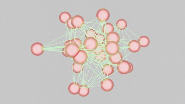 A computer generated image of a cluster of spheres proxy server diagram, client proxy internet, network flow illustration