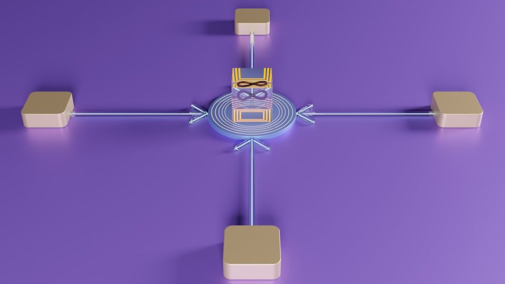 a robot with a light saber vpn connection diagram, encrypted tunnel, laptop server illustration