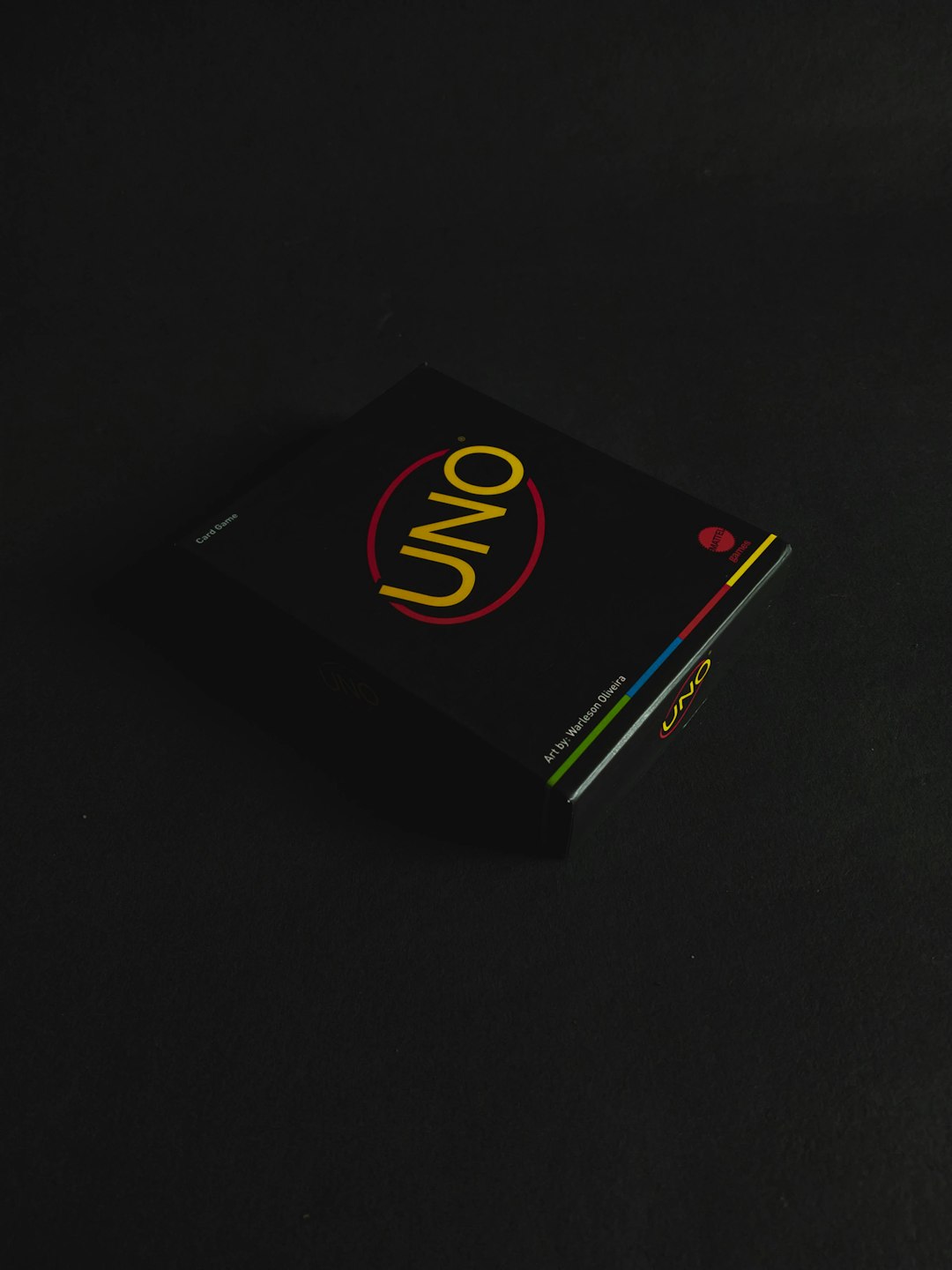 black and yellow box on black surface modern business card with QR code, smartphone scanning card, minimalist design