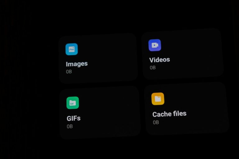 Four digital folders for images, videos, gifs, and cache files file compression, gif settings, video crop