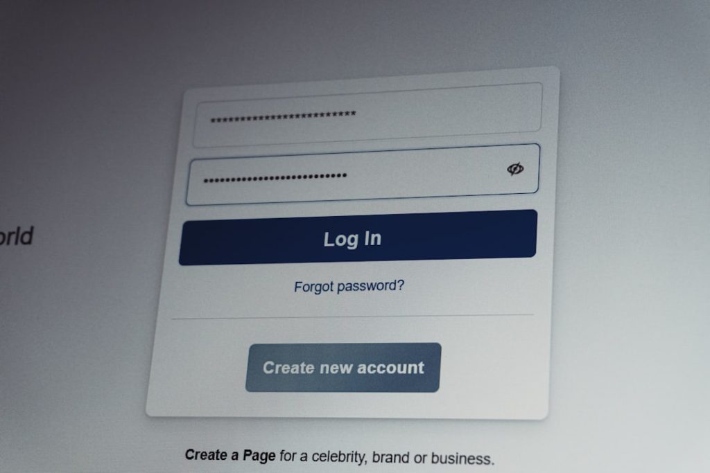 Facebook login screen with username and password fields. website cookie settings panel, privacy controls interface, user toggling consent