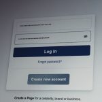 Facebook login screen with username and password fields. website cookie settings panel, privacy controls interface, user toggling consent