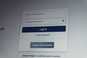 Facebook login screen with username and password fields. website cookie settings panel, privacy controls interface, user toggling consent