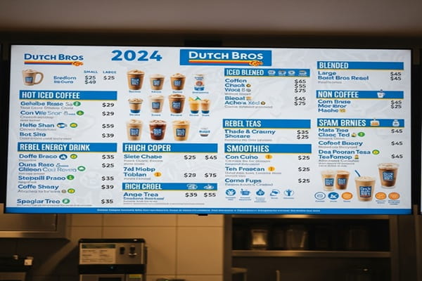 Dutch Bros Menu with Price List 2024