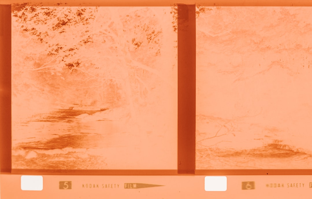 Two frames of vintage film with orange tint image compression dashboard, before after image comparison, png optimization example