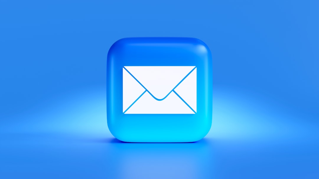 a blue button with a white envelope on it large presentation, email attachment, file size