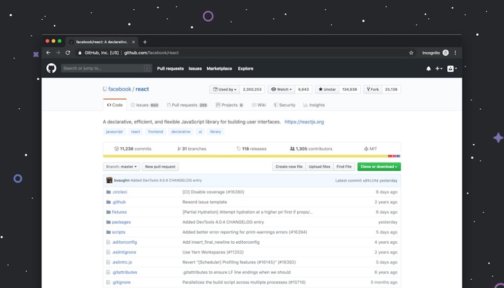 Github website on desktop git dashboard, code repository, team collaboration, version control screen