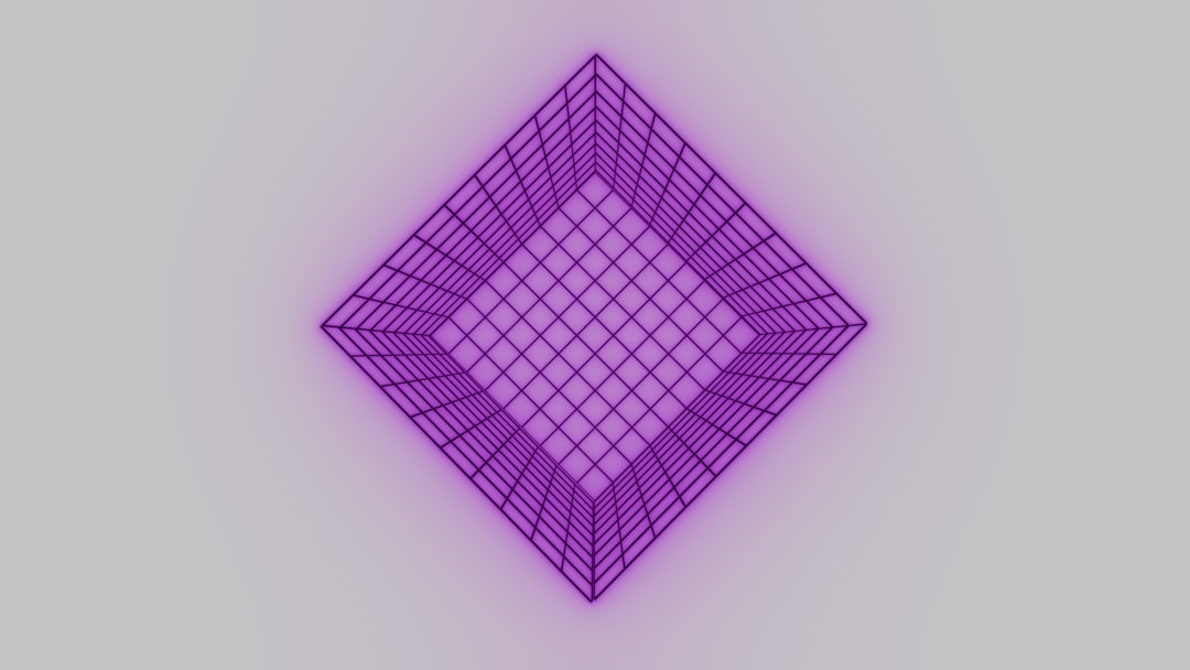 A purple diamond shape with a grid pattern. logo variations grid screen creative design interface