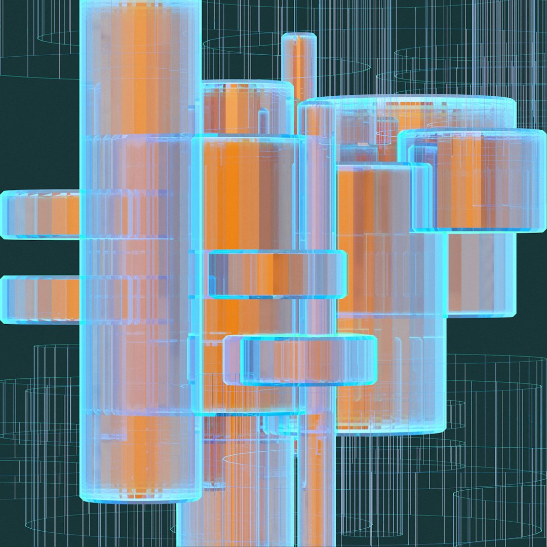 a blue and orange abstract background with lines workflow engine architecture diagram, distributed system components, microservices orchestration