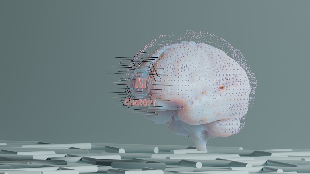 a computer generated image of a human brain artificial intelligence concept, digital brain, futuristic interface
