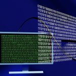 a computer monitor with a lot of code on it server logs terminal, docker logs screen, error stack trace