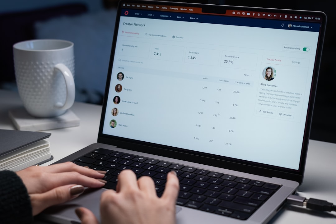 a person typing on a laptop computer on a desk help desk dashboard, ai chatbot, support analytics
