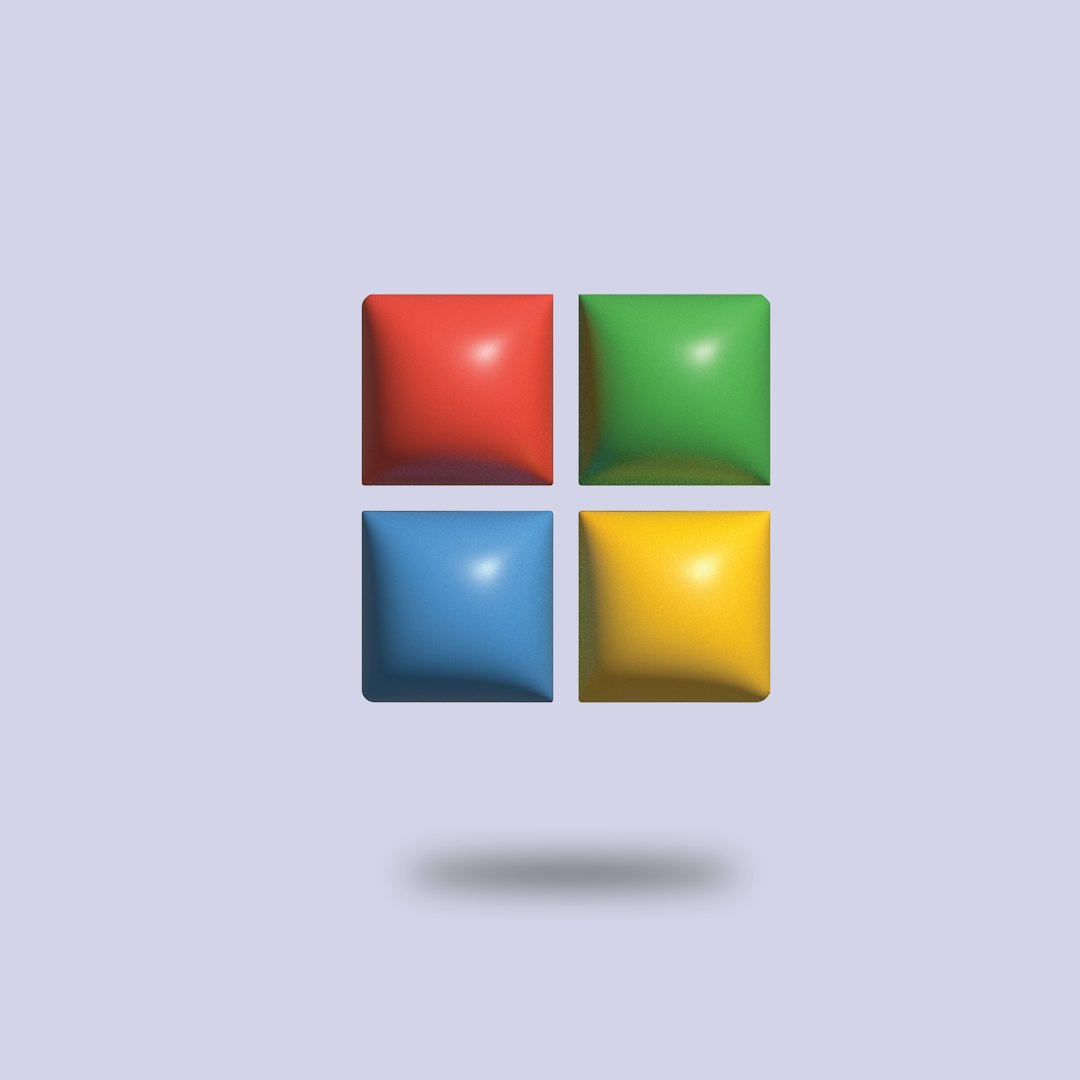 a square icon with four different colored squares windows remote desktop settings screen, system properties window, remote desktop enabled option