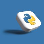a white cube with a yellow and blue logo on it secure email encryption, privacy protection, lock icon screen, cybersecurity concept