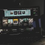 black laptop computer video editing timeline, frame accurate comments, media review platform