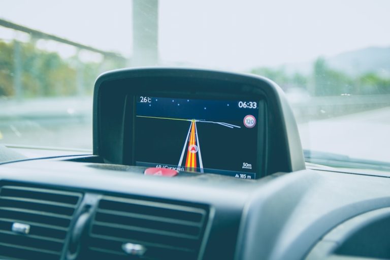 black vehicle GPS turned on gps tracking dashboard, fleet map interface, real time vehicle tracking