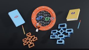 graphical user interface, application, shape, arrow knowledge graph visualization, markdown notes on screen, interconnected ideas diagram