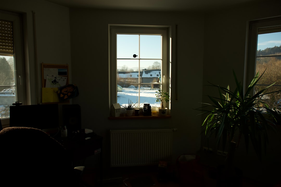 Sunlight streams through a window onto snow-covered landscape. three dimensional mesh, autonomous robot, semantic mapping, indoor scene