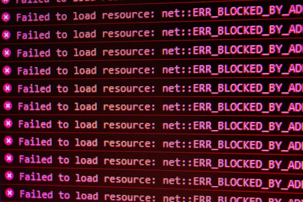 text server logs terminal, docker logs screen, error stack trace