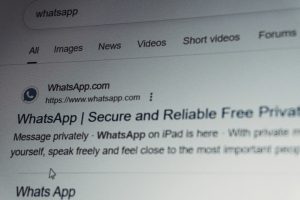 Whatsapp search results on a computer screen android messages, pdf attachment, rcs settings