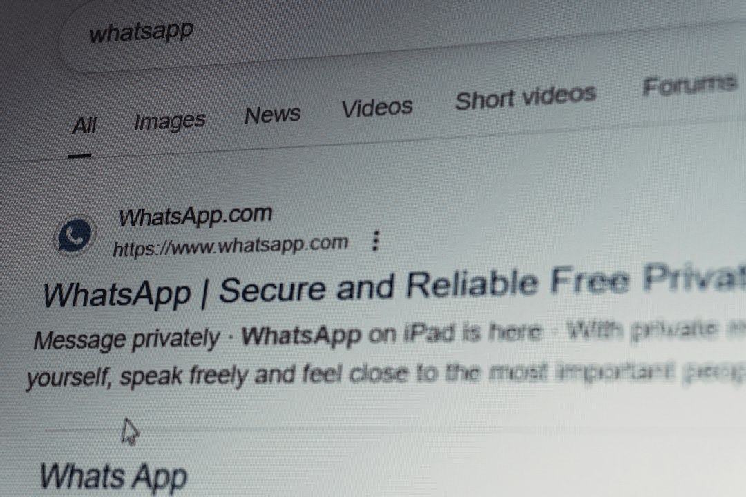 Whatsapp search results on a computer screen android messages, pdf attachment, rcs settings