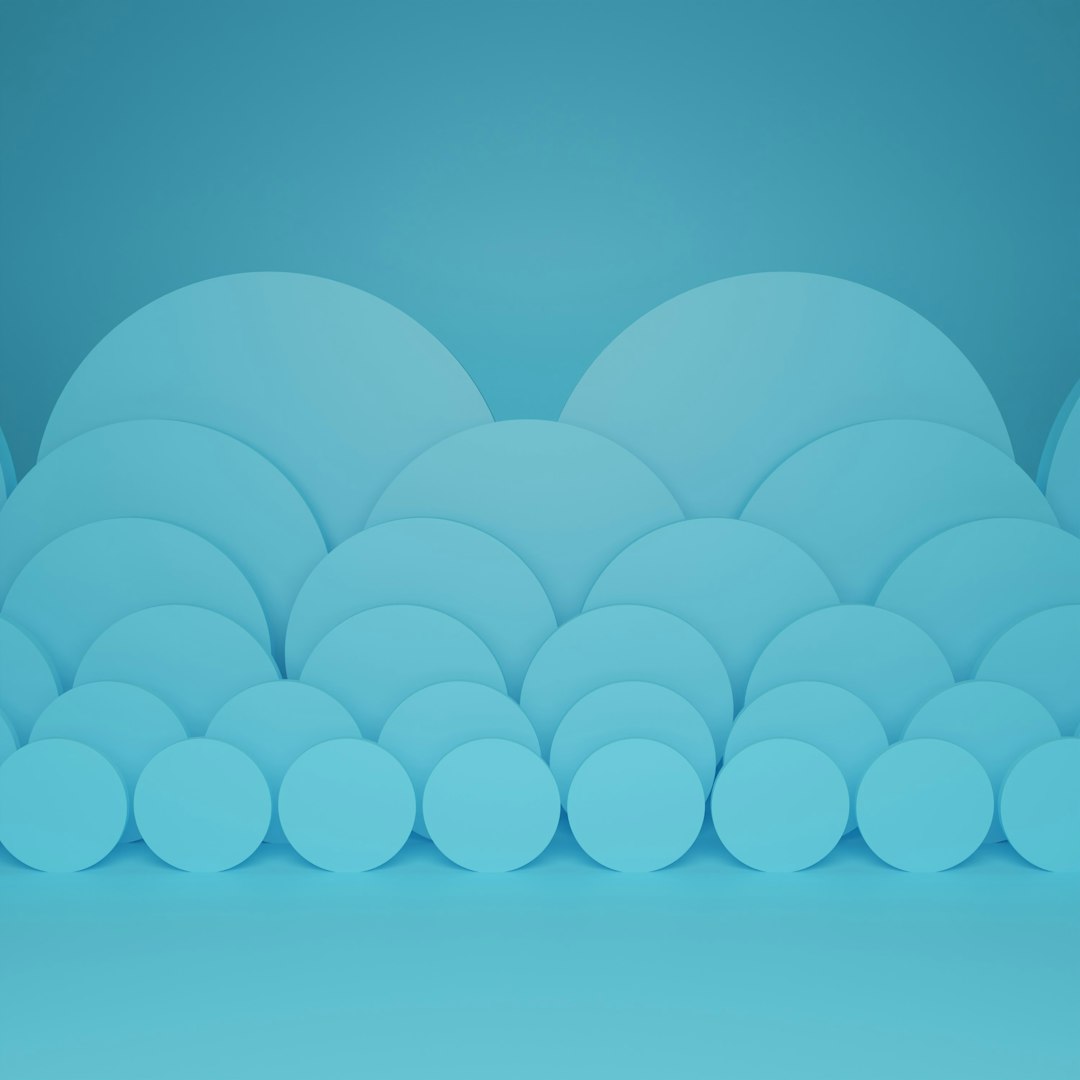 white round plastic ornament on teal surface cloud server racks, discounted price tag, spot instance concept graphic