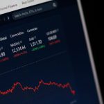 a close-up of a screen online banking dashboard, laptop finance screen, digital investment process