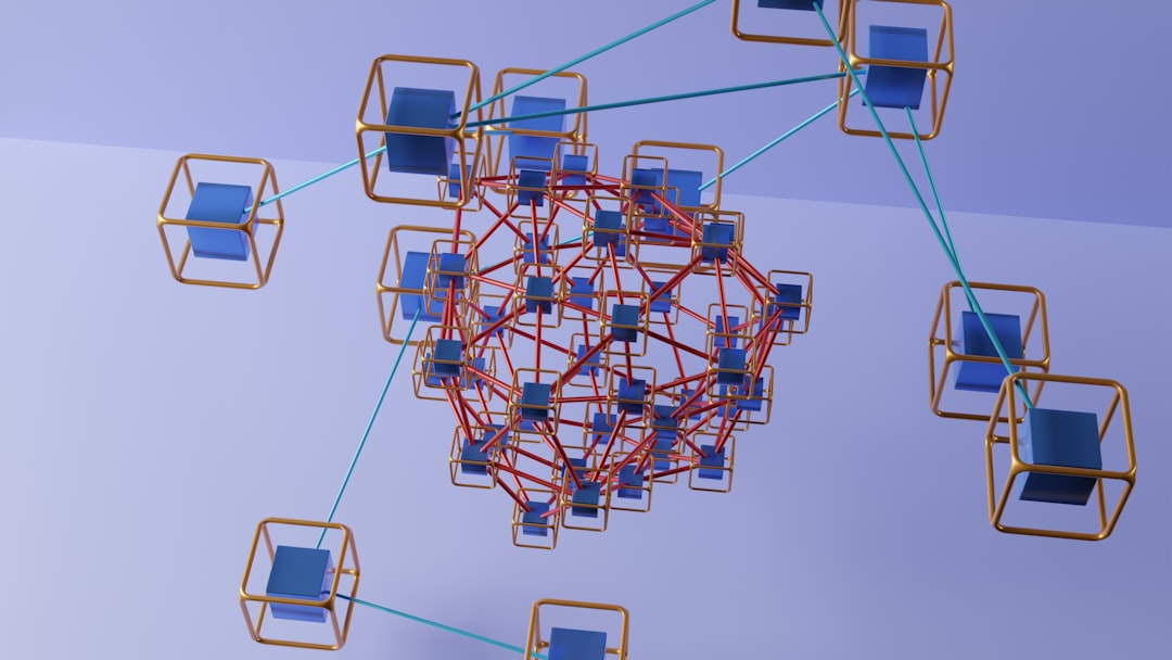a group of colorful chairs blockchain network visualization digital community nodes