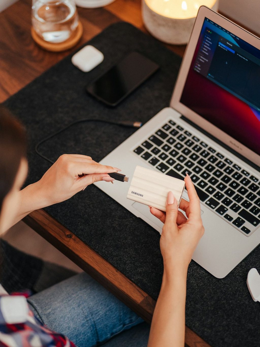 a person's hands on a laptop online account registration form, laptop credit card signup, secure verification code, user creating password