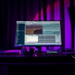 Computer music software is being used. fl studio piano roll, colored notes, music production software