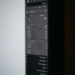 Computer screen showing photo editing software interface vertical video editing mobile screen captions overlay