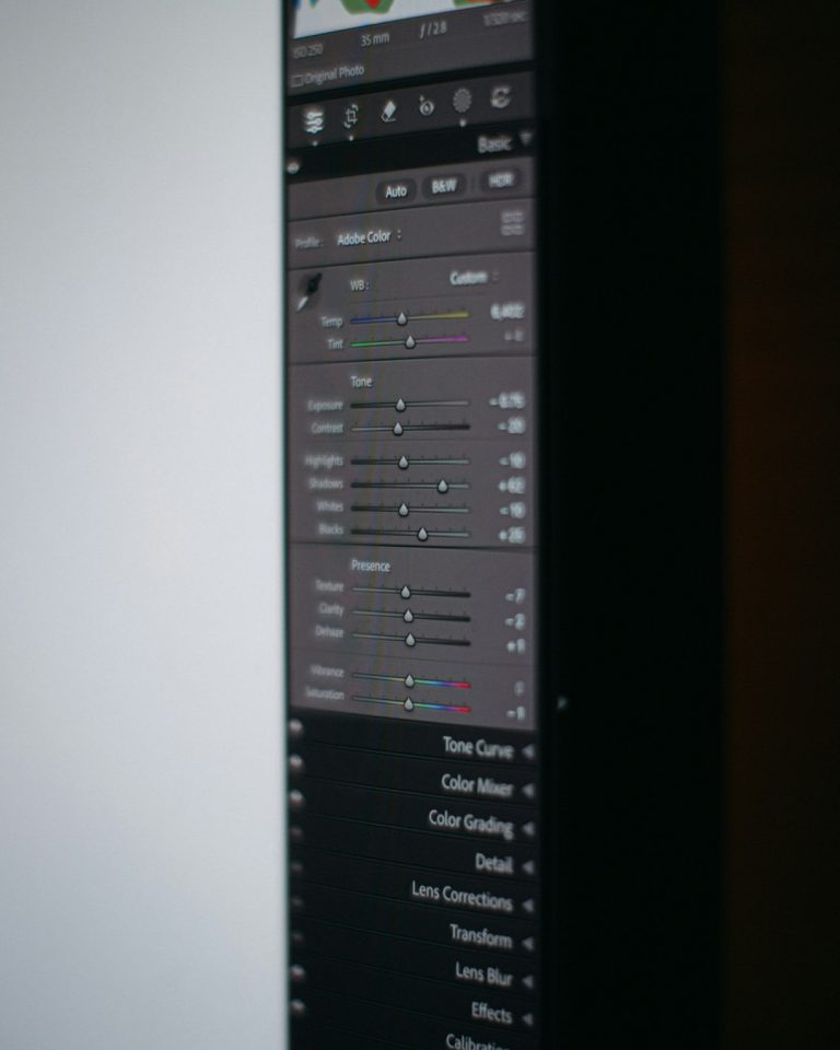 Computer screen showing photo editing software interface vertical video editing mobile screen captions overlay