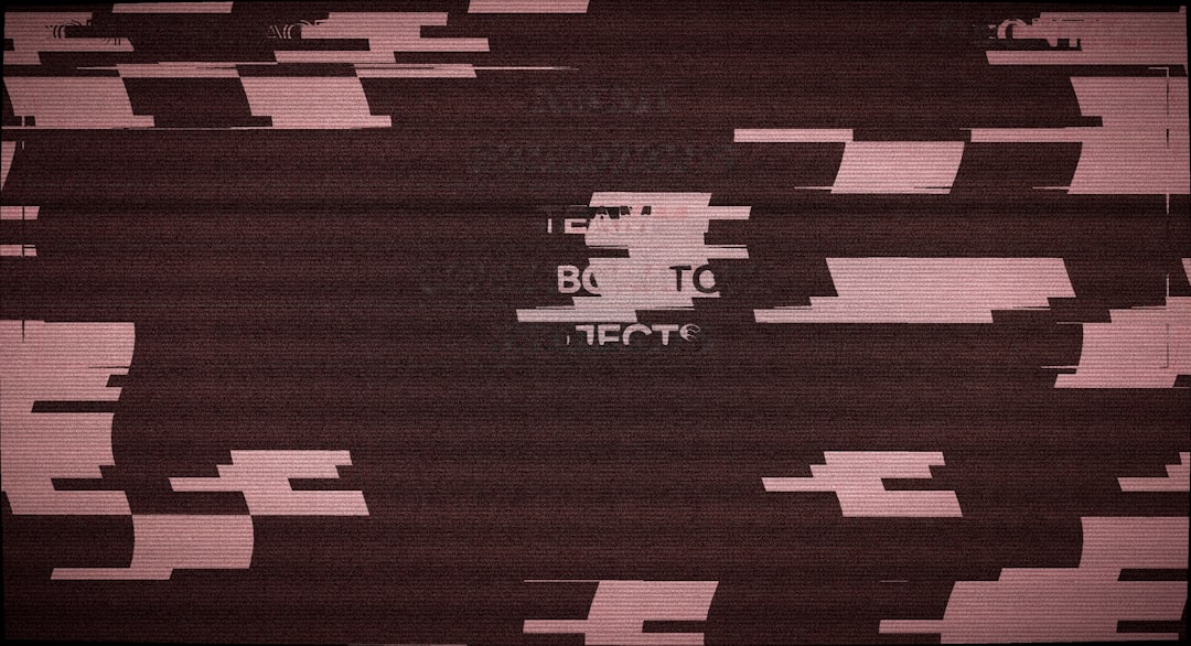Glitchy digital screen with text effect. fallout 4 pink texture bug, missing texture weapon, glitch handgun model, mod error screen