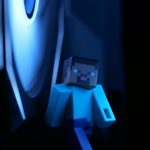 Minecraft character illuminated by blue light minecraft launcher version selection screen, minecraft installations tab, minecraft version list