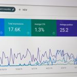 monitor screengrab ab testing comparison page, split screen website variation, analytics graph conversion uplift