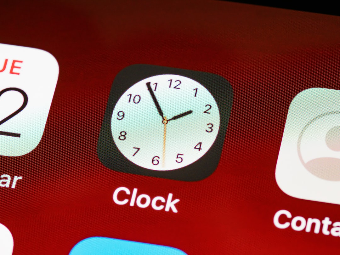 red and white clock at 10 10 iphone settings app, general date and time, 24 hour time option