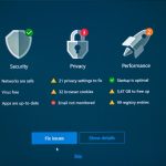 Security, privacy, and performance status with fix options. rocket league scam warning screen, phishing alert message, secure trading concept