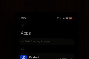 Smartphone screen showing app list with search bar android messages, pdf attachment, rcs settings