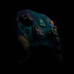 teal and black Xbox Original controller xbox console power cycle, unplugged xbox, xbox power button