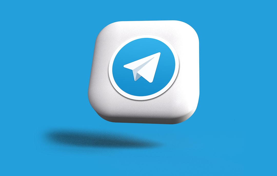 a blue and white square button with a paper airplane on it large online community chat, telegram group interface, digital communication network