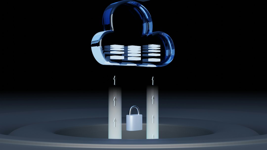 A blue glass cloud icon with data layers above a silver padlock cloud uploads, browser converter, file formats