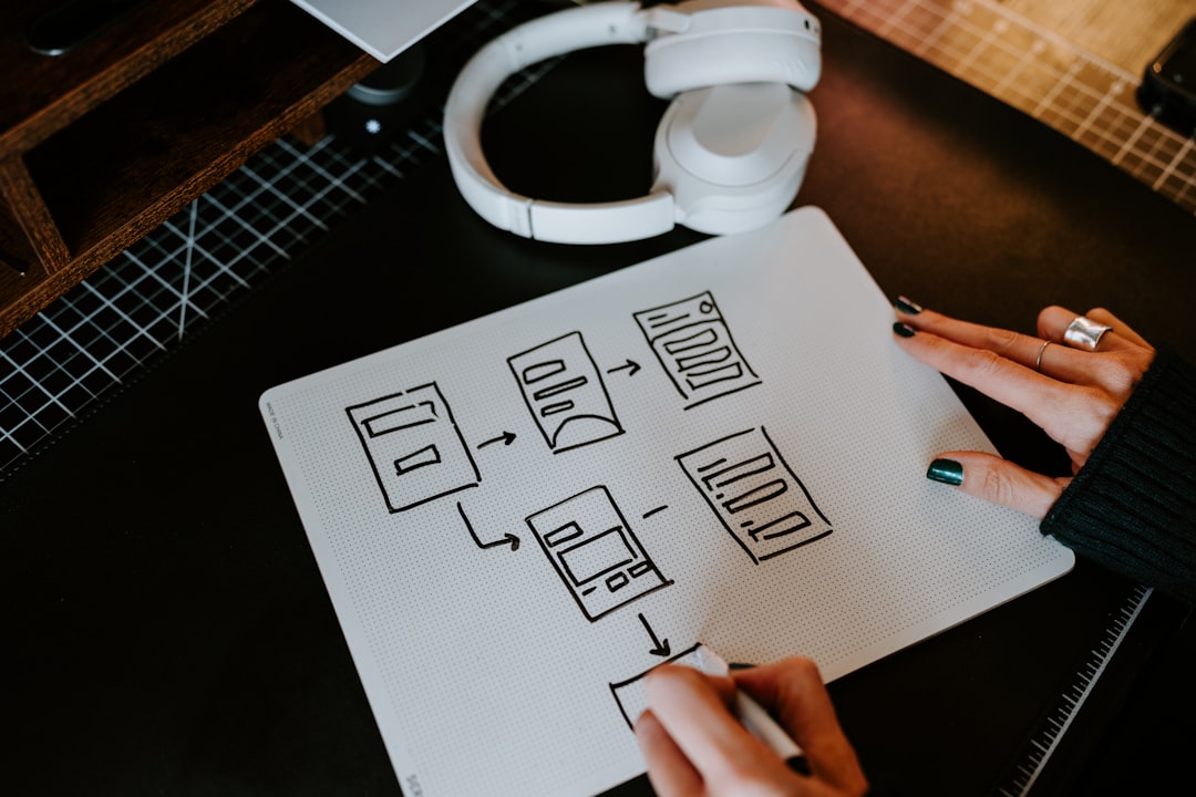 a person is writing on a piece of paper rss feed podcast distribution flowchart simple diagram