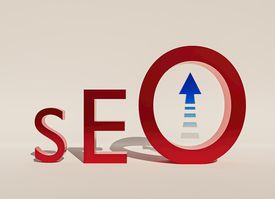 a red sign with a blue arrow pointing to the word search technical seo crawl, website audit, broken links