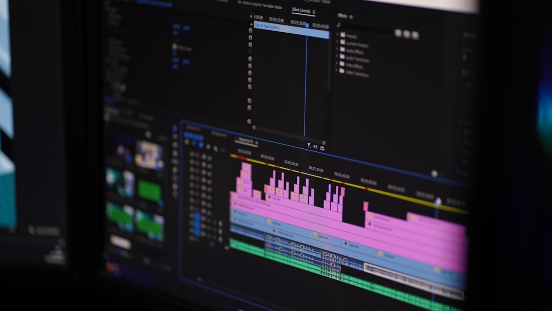 a screenshot of a computer audio waveform editing software screen colorful sound waves
