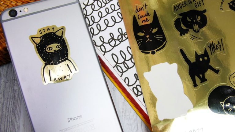 qr code die cut stickers, laptop decals, marketing giveaway