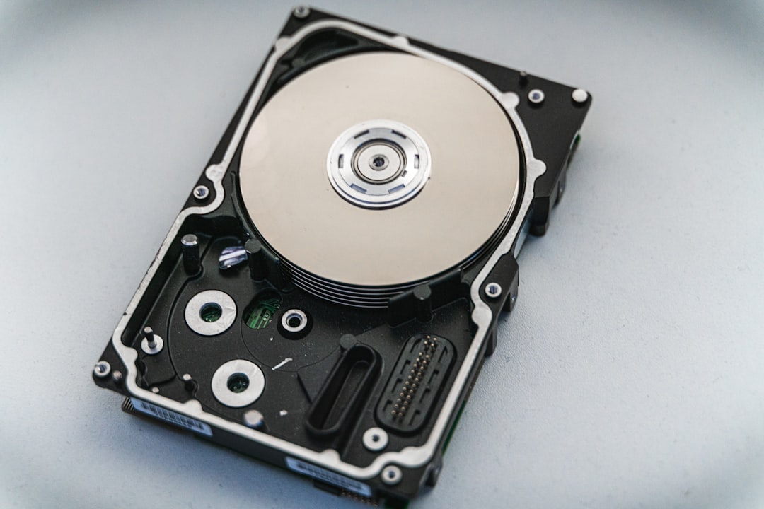 silver and black hard disk drive mac disk utility, erase drive, exfat format
