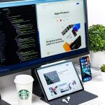 turned-on monitor displaying digital products software localization, developer workflow, app translation