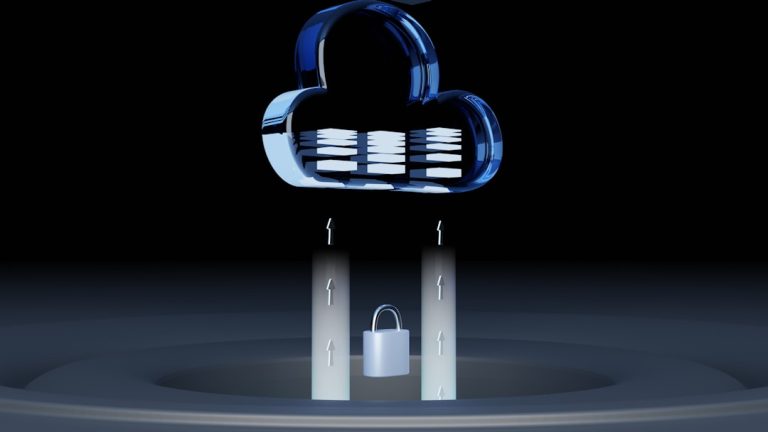 a blue and white logo iot security, cloud integration, enterprise devices, network operations