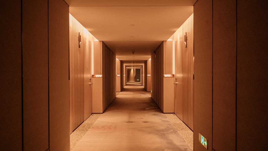 a hallway with doors slam map, feature points, indoor hallway, robot vision