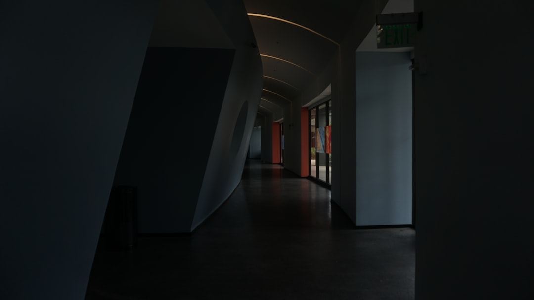 A long hallway with a clock on the wall slam map, feature points, indoor hallway, robot vision